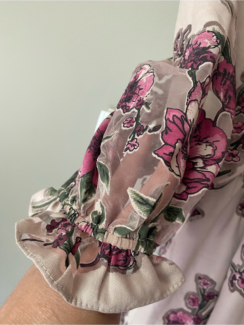 ARULA x ALTAR’D STATE Floral Square-Neck Puff Sleeve Mini Dress Size X (10/12) - Picture 7 of 10